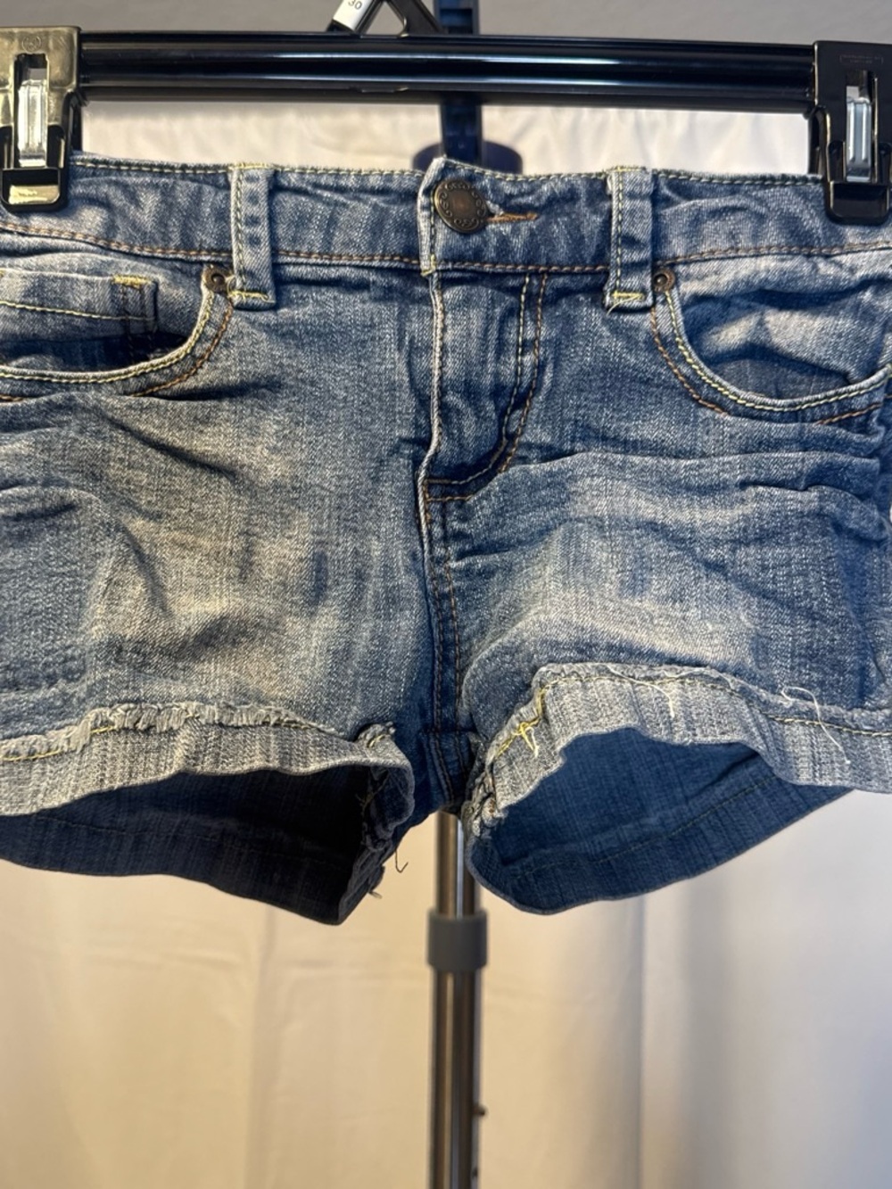 Revolution Light Blue Distressed Denim Shortalls